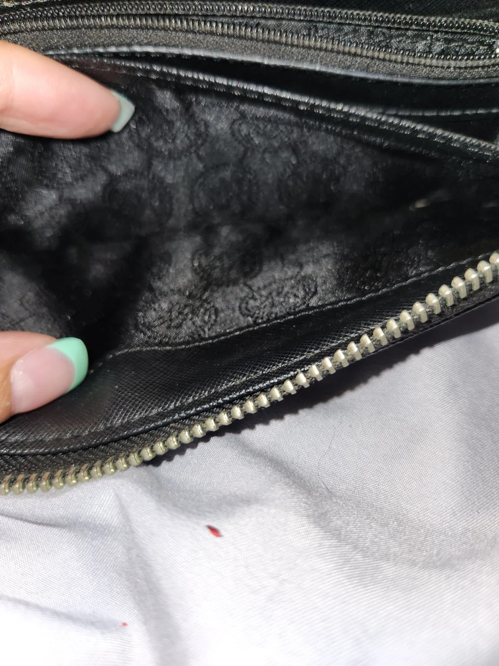 Michael Kors Black Textured Leather Wallet